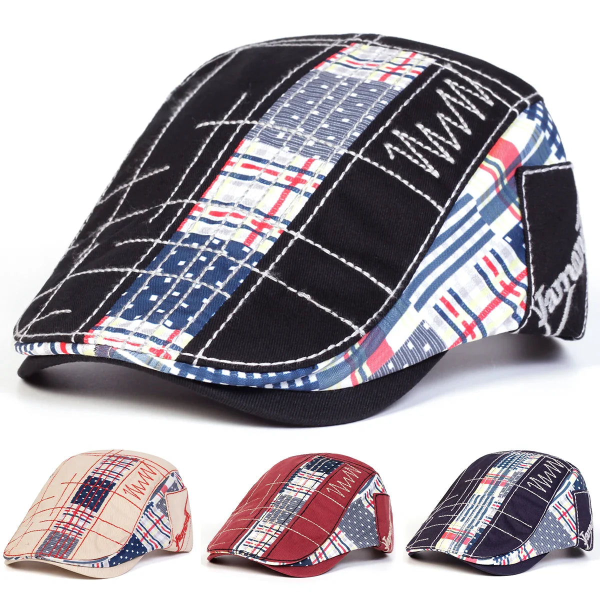 Boina Masculina Estampada Color Plaid