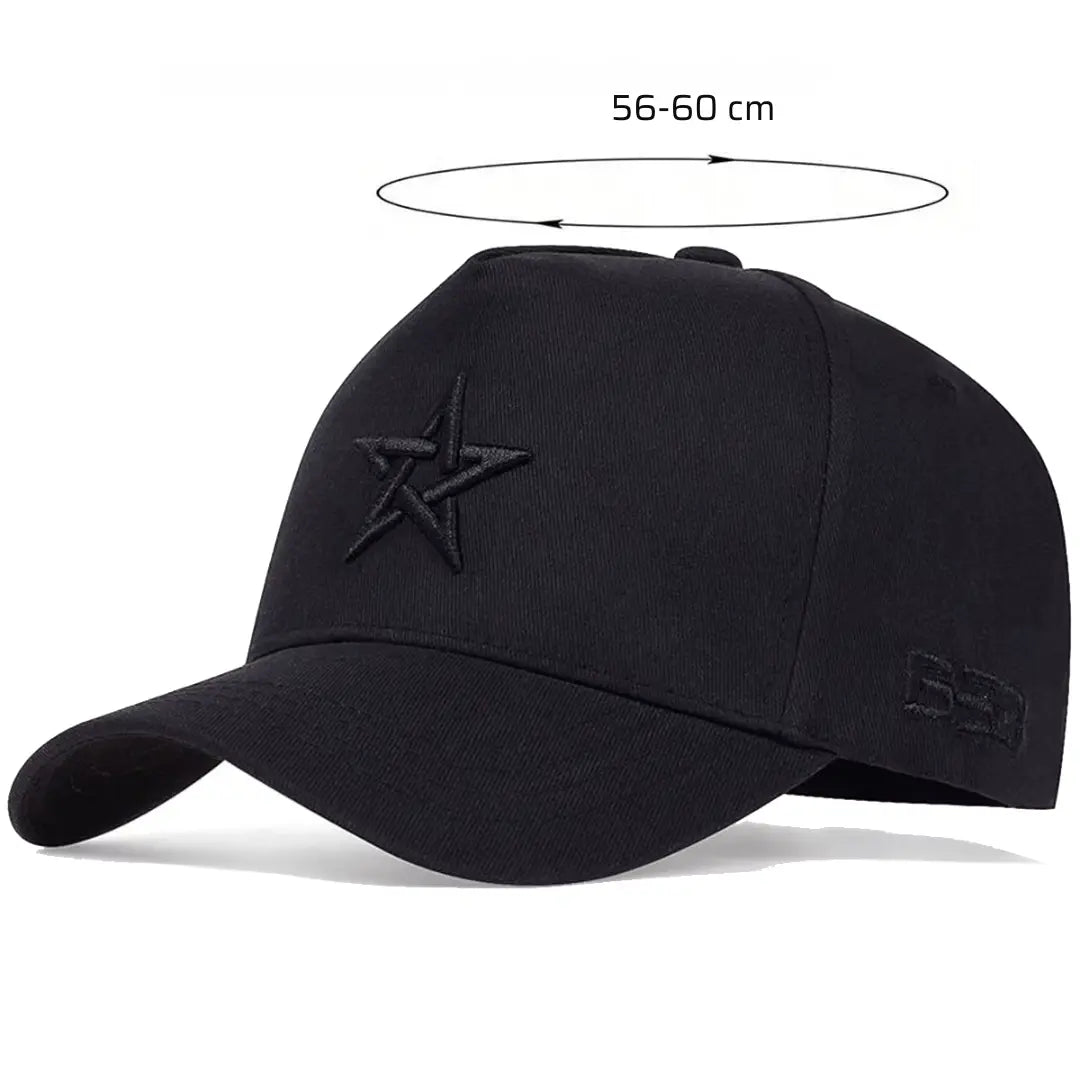 Boné Masculino Aba Curva Black Star