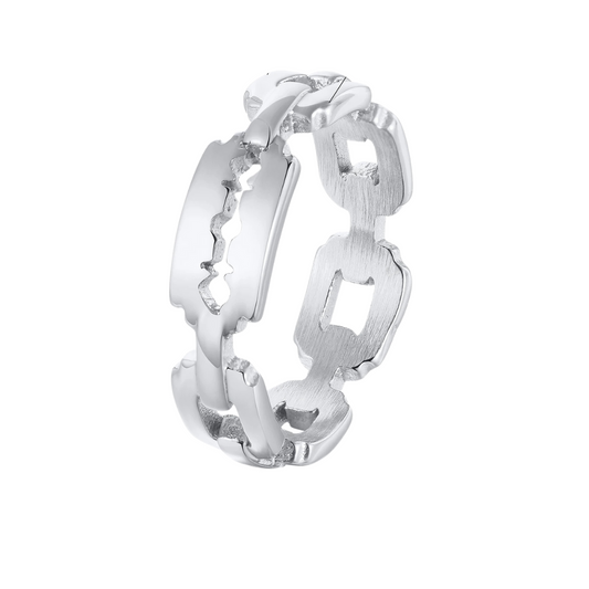 Anel Masculino em Aço Inoxidável Blade