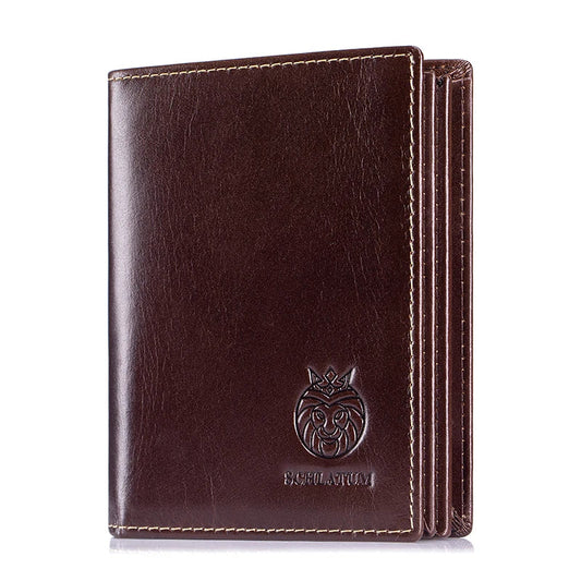 Carteira Masculina em Couro Legítimo RFID Schalatum Capacity