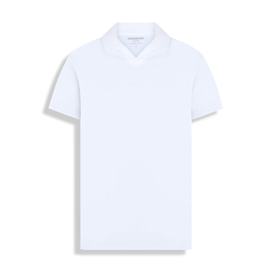 POLO PIMA COTTON GOLA V BRANCO