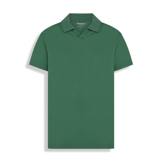 POLO PIMA COTTON GOLA V VERDE
